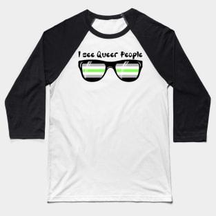 Agender Sunglasses - Queer People Baseball T-Shirt